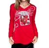 Berek A Perfume Bottle Holiday Tee In Red In Red