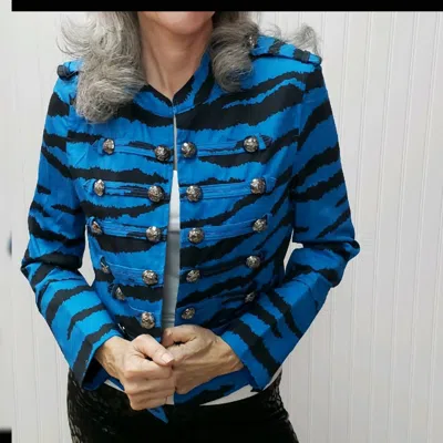 Berek Captain Zebra Jacket In Cbt In Blue