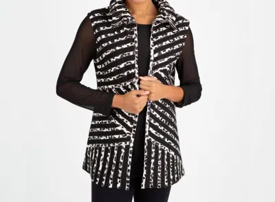 Berek Devine Snow Leopard Vest In Multi In Black