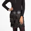 BEREK FRINGE IT ON SKIRT IN BLACK