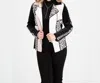 BEREK MIXED SNOW LEOPARD JACKET IN BLACK PINK WHITE