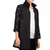 BEREK OCTAGON BURNOUT JACKET IN BLACK