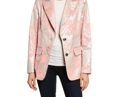 Berek Pink Foil Jacket In Pink W/silver Foil In Multi