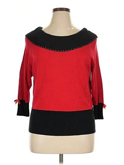 Pre-owned Berek Pullover Sweater In Red