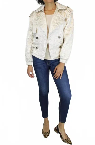 Berek Quilted Satin Utility Jacket In Sand In Gray
