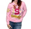Berek Santa University Sweater In Pink In Pink