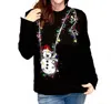 Berek Swinging Snowman Fun Sweater In Black In Black