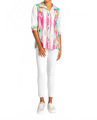 Berek Vertical Vest Colorful Rainbow Pastel Blouse In Multi In White