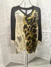 Berek Women's Cheetah Print Text Tunic Dress In Brown In Brown