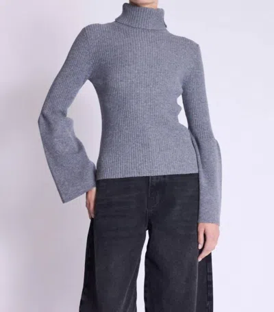 Berenice Alfa Flared Sweater In Medium Grey In Gray
