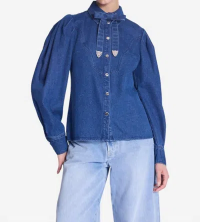 Berenice Clint Eastwood Shirt In Denim In Blue