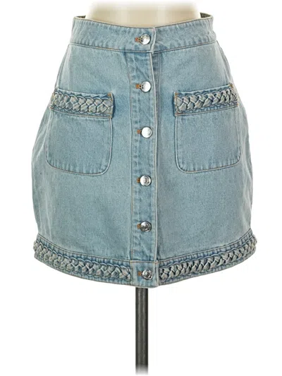 Pre-owned Berenice Denim Skirt In Blue