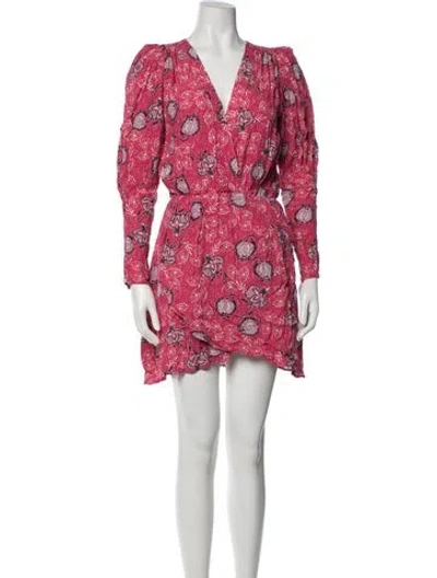 Pre-owned Berenice Floral Print Mini Dress In Multicolor