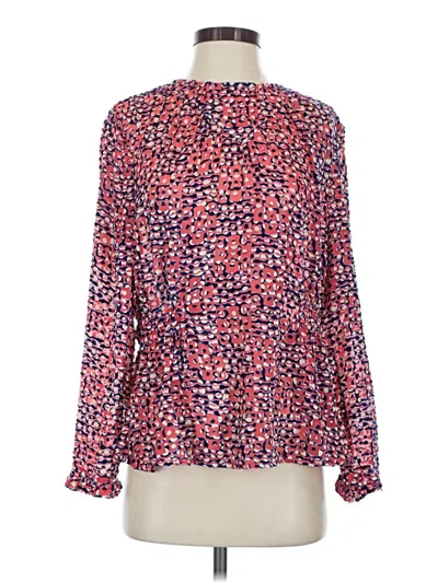 Pre-owned Berenice Long Sleeve Blouse In Red