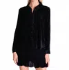 Berenice Long Sleeve Printed Shirt In Square Burnout Black In Black