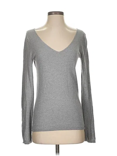 Pre-owned Berenice Long Sleeve Top Gray Sweetheart Neckline Tops