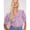 BERENICE MANCHE COURTE BLOUSE IN PINK LIBERTY