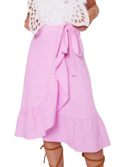 Berenice Mid Long Knot Skirt In Pink Bonbon In Multi