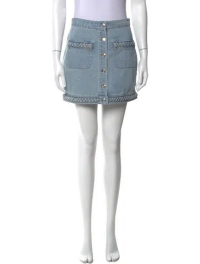 Pre-owned Berenice Mini Skirt In Blue