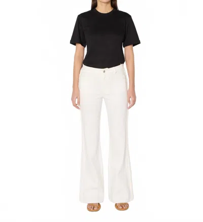 Berenice Odessa Flare Denim Pants In White In Black
