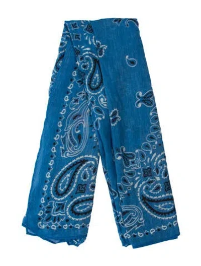 Pre-owned Berenice Paisley Print Bandana In Blue