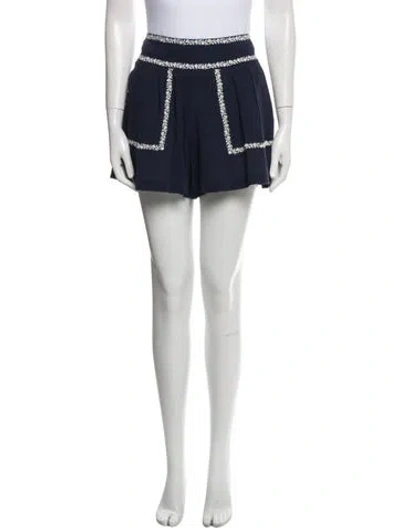 Pre-owned Berenice Printed Mini Shorts In Blue