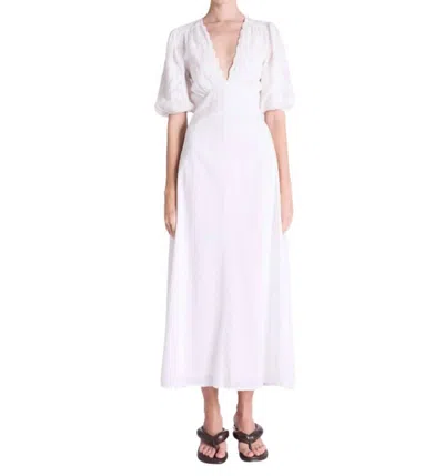 Berenice Riley Backless Long Dress In Off White