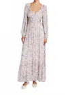 Berenice Rima Open Back Maxi In Blue Multi