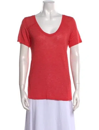 Pre-owned Berenice Scoop Neck Short Sleeve T-shirt In Pink