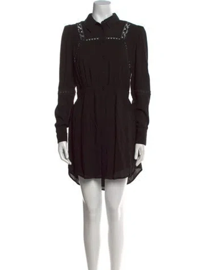 Pre-owned Berenice Silk Mini Dress In Black
