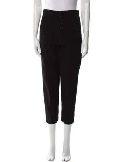 Pre-owned Berenice Straight Leg Pants In Black