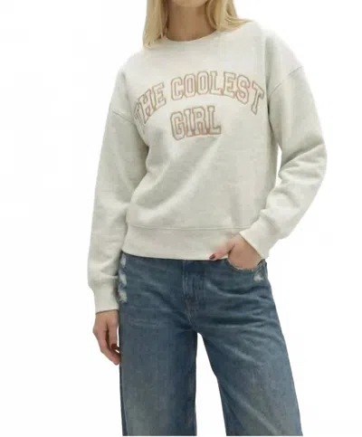 Berenice The Coolest Girl Sweatshirt In Light Heather Gray In Neutral
