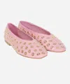 Berenice Women's Stud Ballerina Flats In Pink In Pink