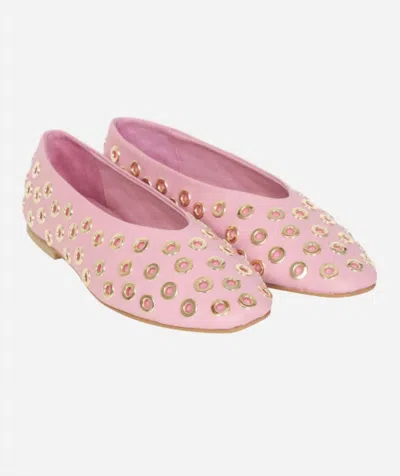 Berenice Women's Stud Ballerina Flats In Pink