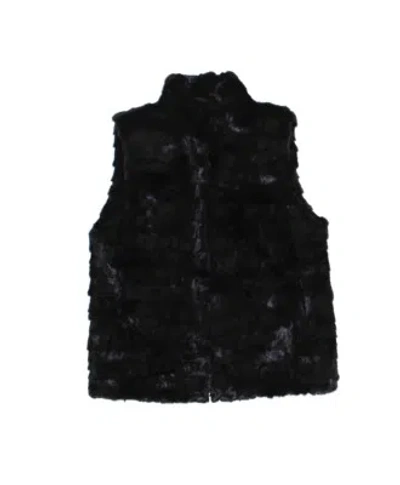 Pre-owned Bergama 811523 Plus Size Black Ranch Mink Fur Sections Vest Jacket Coat Stroller Xl