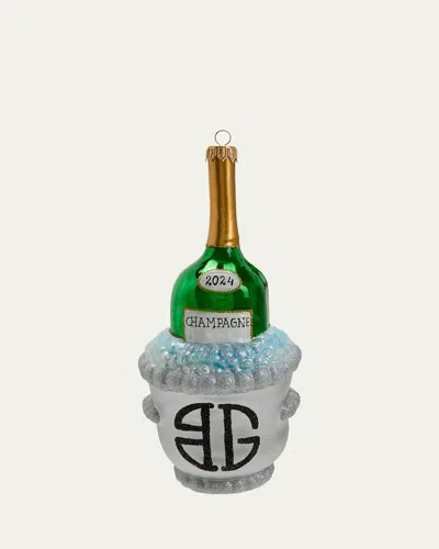 Bergdorf Goodman 2023 Bg Champagne Bucket Christmas Ornament In Multi