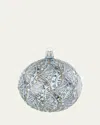 Bergdorf Goodman Art Deco Transparent Ball Ornament In Silver