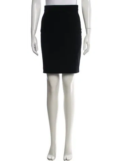 Pre-owned Bergdorf Goodman Beaded Accents Knee-length Skirt In Blue