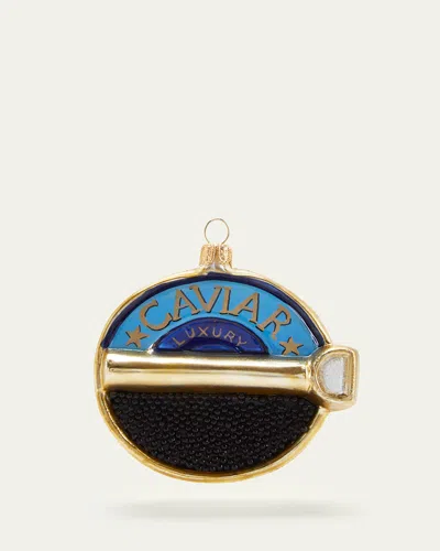 Bergdorf Goodman Black Sturgeon Caviar Can Christmas Ornament In Multi