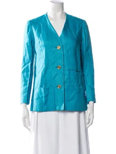 Pre-owned Bergdorf Goodman Blazer In Blue