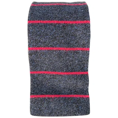 Pre-owned Bergdorf Goodman Blue Pink Stripe Cotton Knit Tie