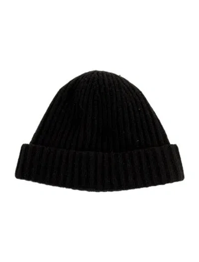 Pre-owned Bergdorf Goodman Cashmere Beanie In Black