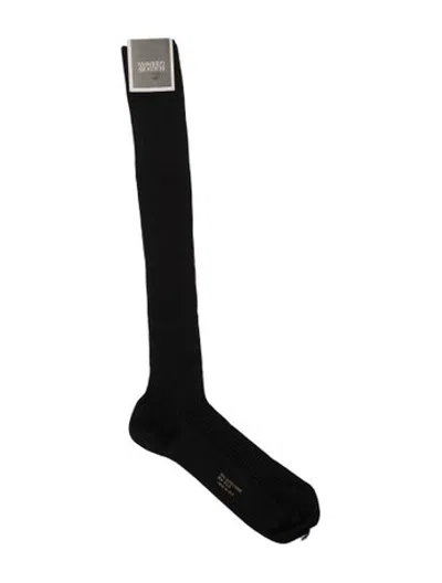 Pre-owned Bergdorf Goodman Cashmere Black Socks W/tags