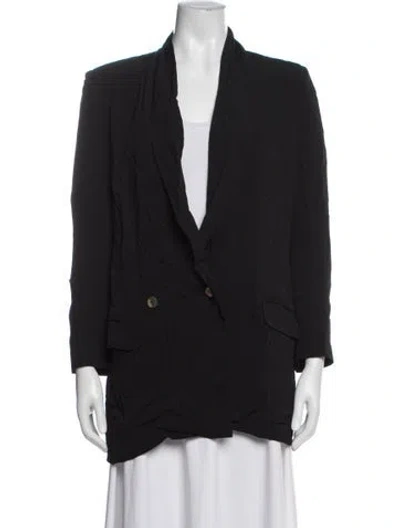 Pre-owned Bergdorf Goodman Cashmere Blazer In Black