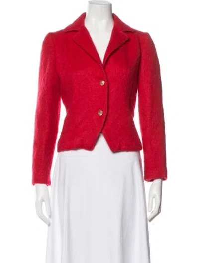 Pre-owned Bergdorf Goodman Cashmere Blazer In Red