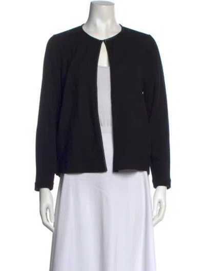 Pre-owned Bergdorf Goodman Cashmere Crew Neck Sweater In Black