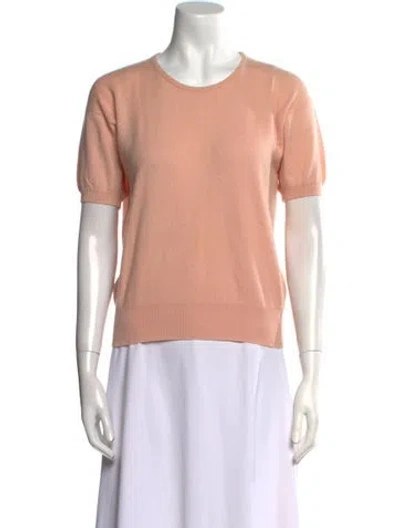 Pre-owned Bergdorf Goodman Cashmere Crew Neck Sweater In Pink