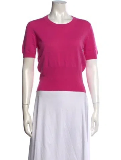 Pre-owned Bergdorf Goodman Cashmere Crew Neck Sweater W/ Tags In Pink