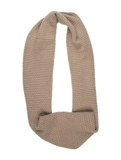 Pre-owned Bergdorf Goodman Cashmere Printed Scarf In Neutrals