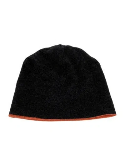 Pre-owned Bergdorf Goodman Cashmere Reversible Beanie In Multi